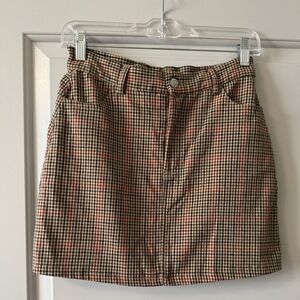 Brandy Melville Plaid Mini Skirt - Multicolor Size Small